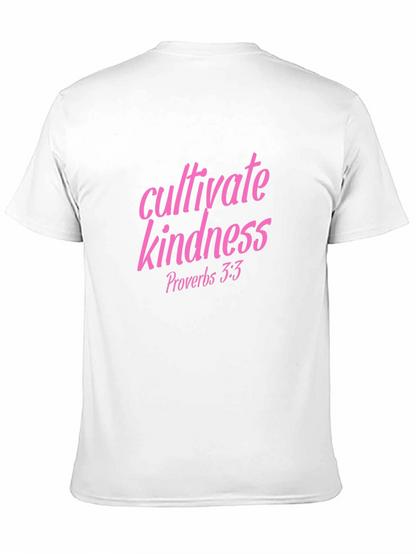Cultivate Kindness Tee - Pink Lettering on Black