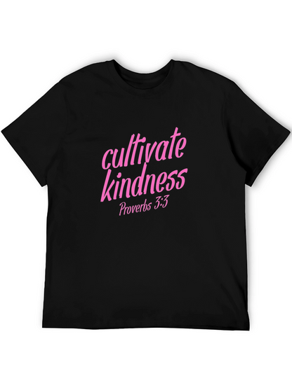 Cultivate Kindness Tee - Pink Lettering on Black