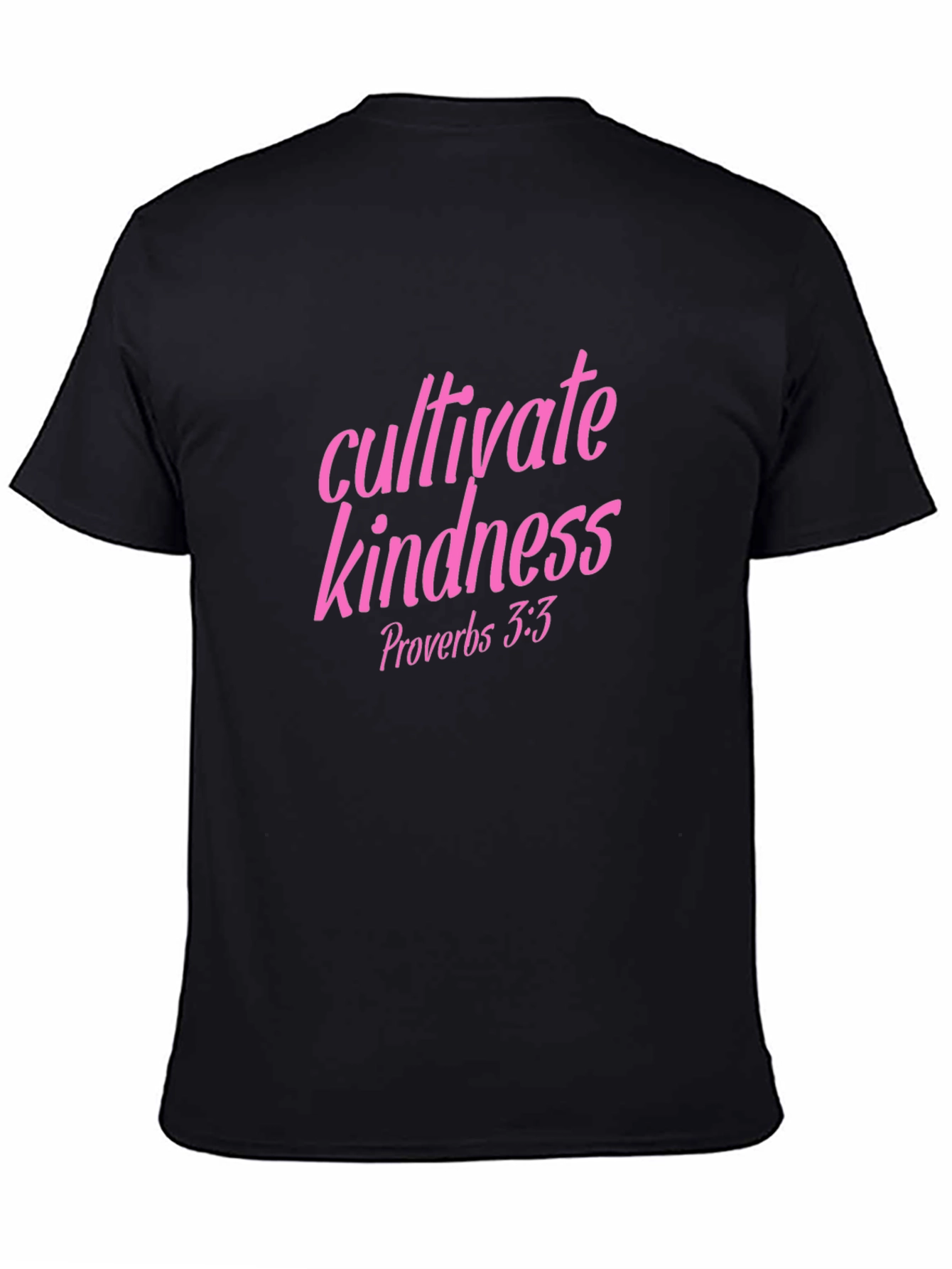 Cultivate Kindness Tee - Pink Lettering on Black