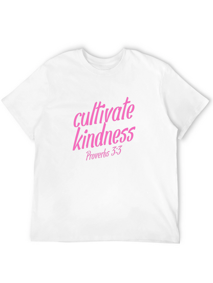Cultivate Kindness Tee - Pink Lettering on Black