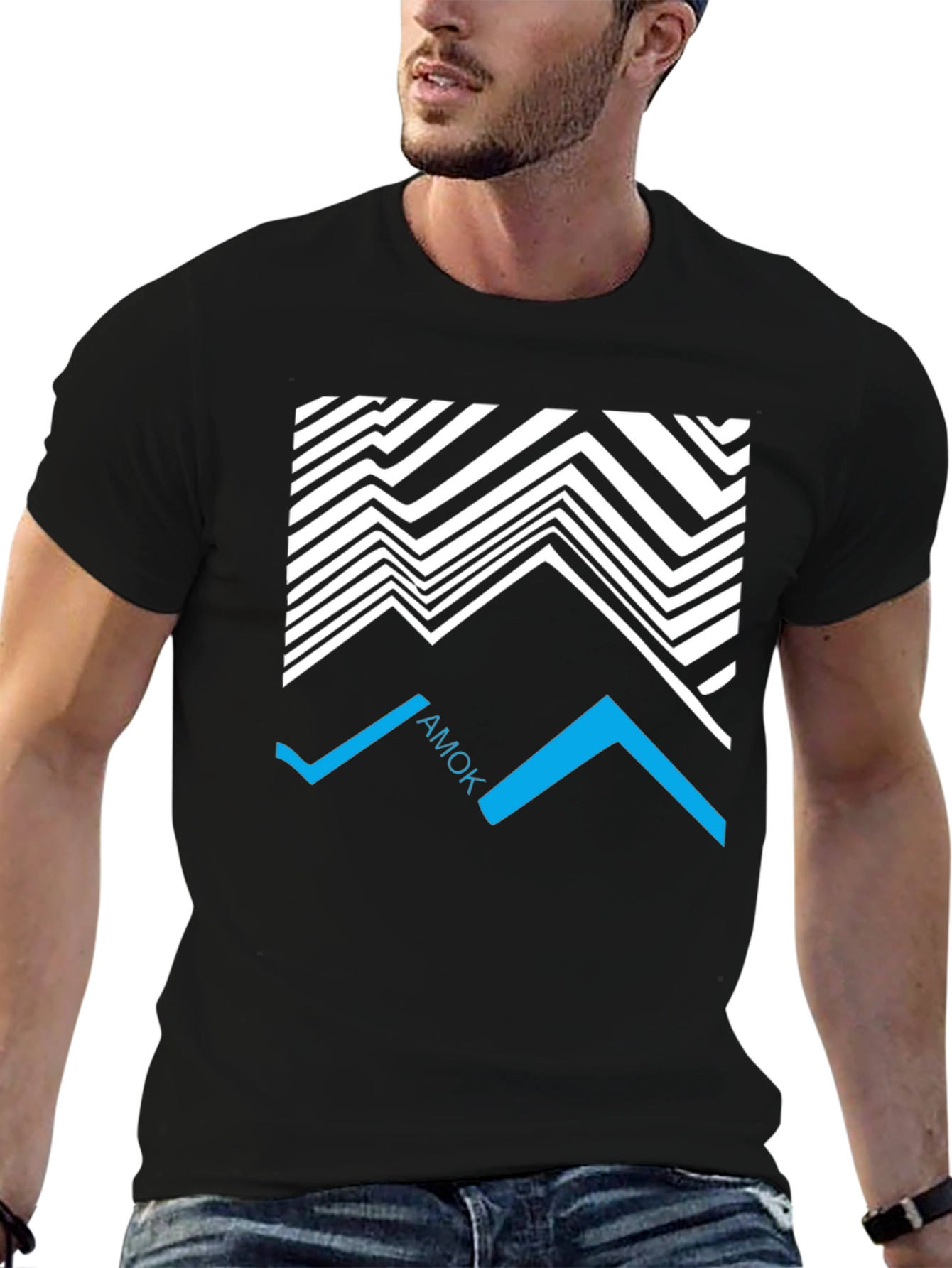 Abstract AMOK Graphic Tee - Black