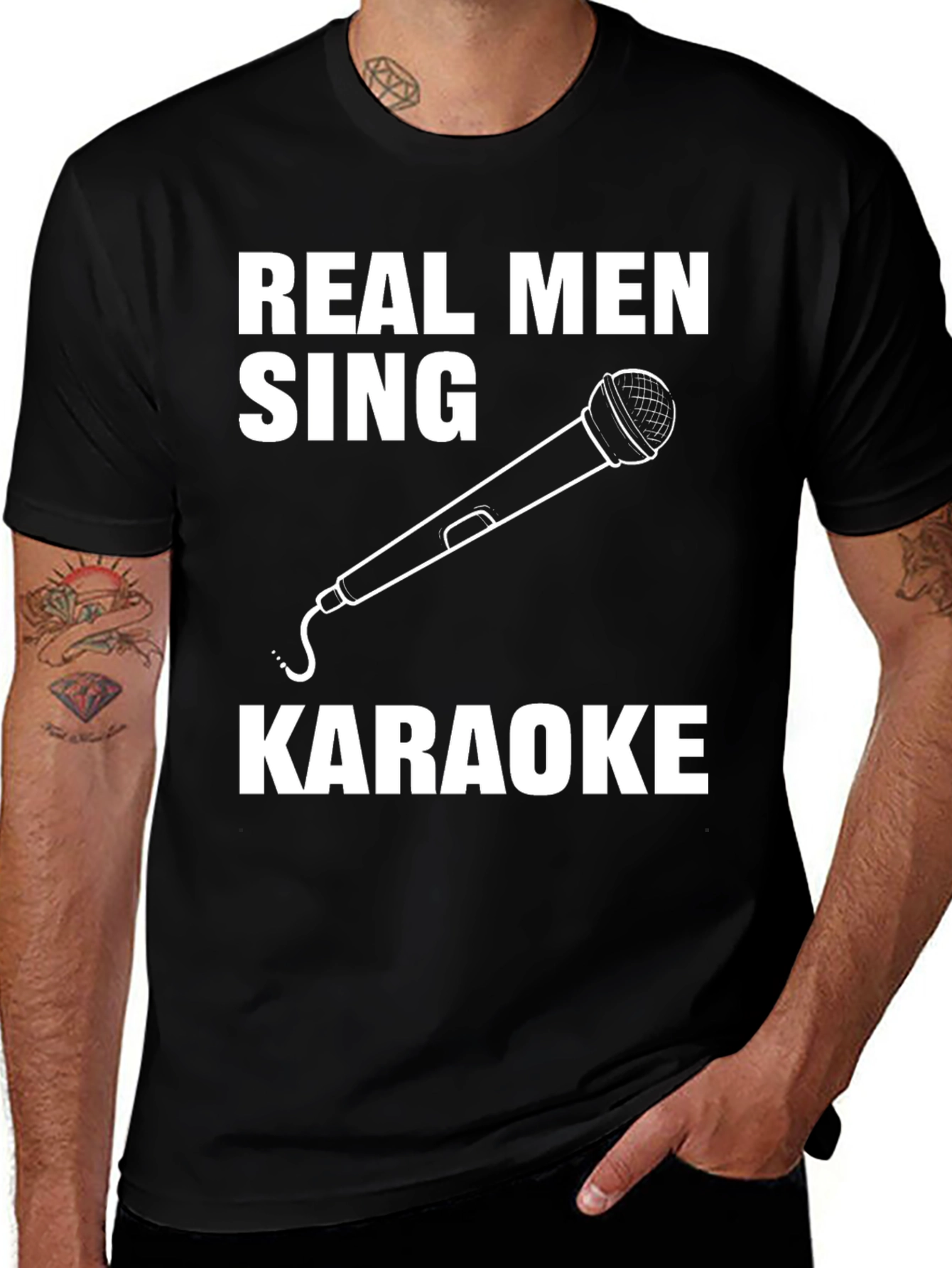 Real Men Sing Karaoke Graphic Tee
