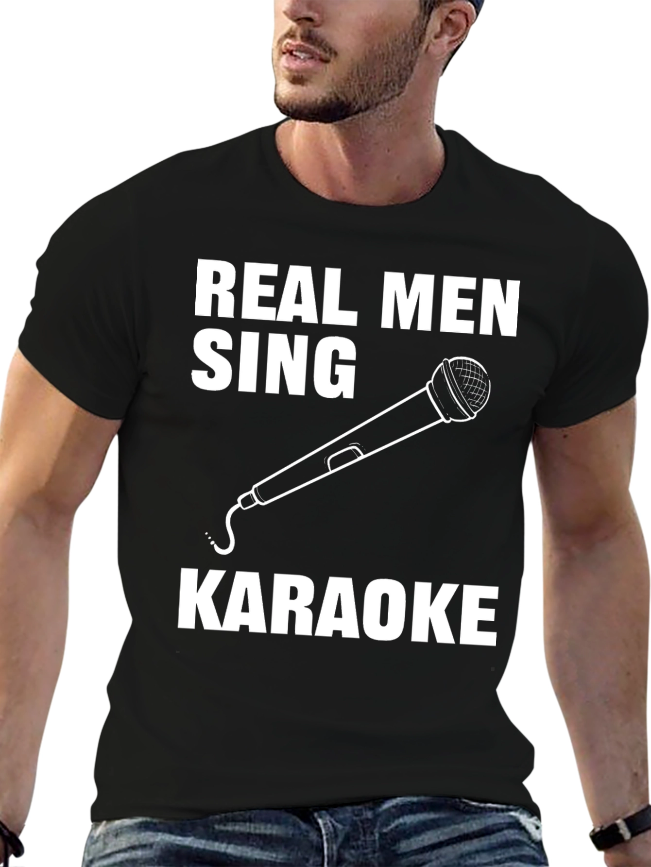Real Men Sing Karaoke Graphic Tee