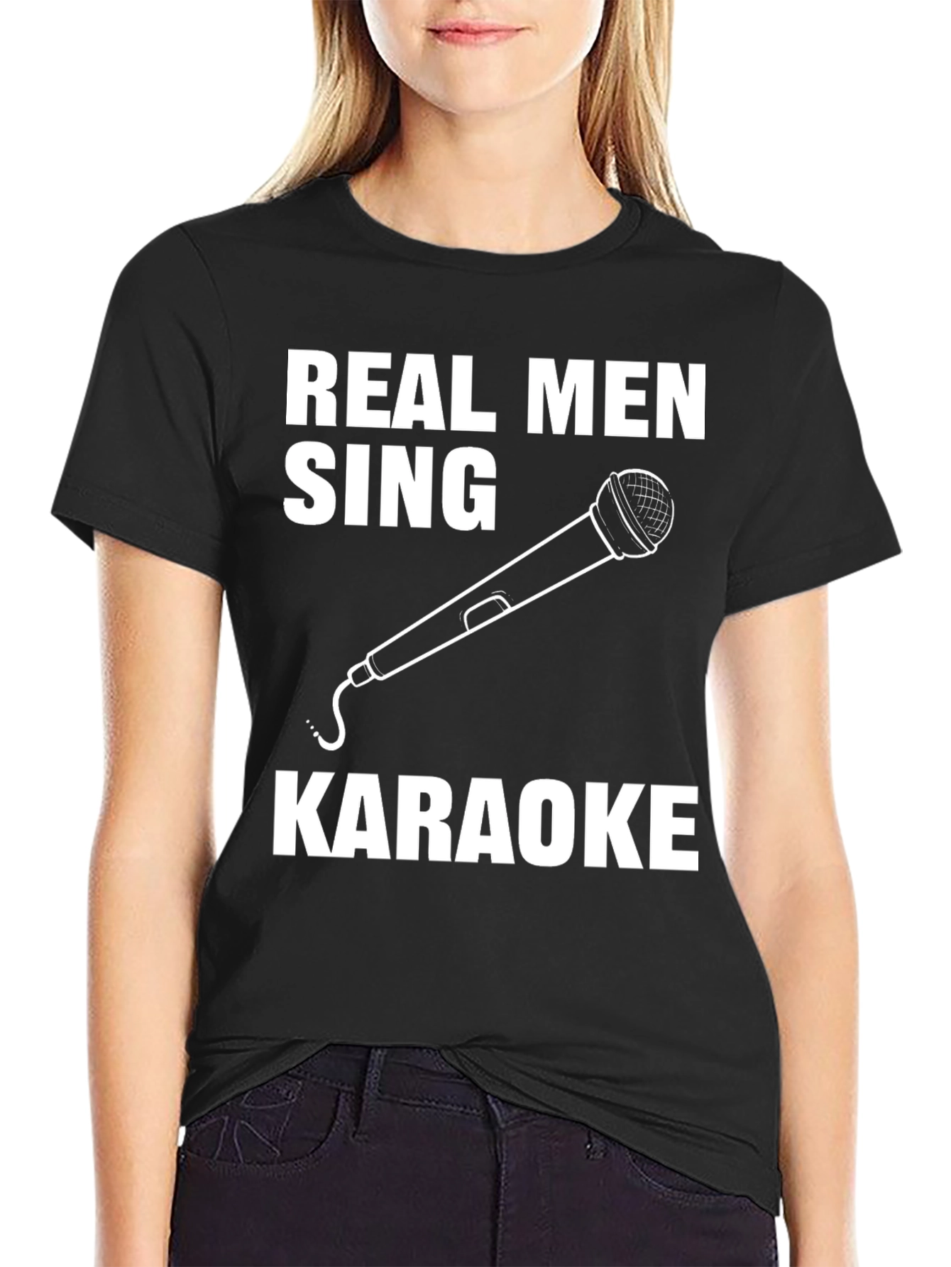 Real Men Sing Karaoke Graphic Tee