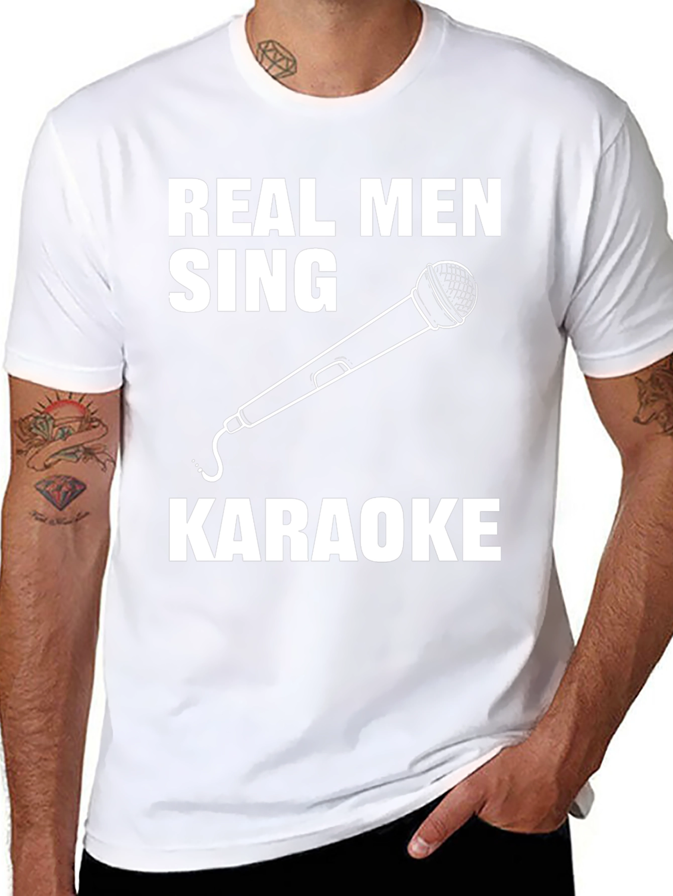 Real Men Sing Karaoke Graphic Tee