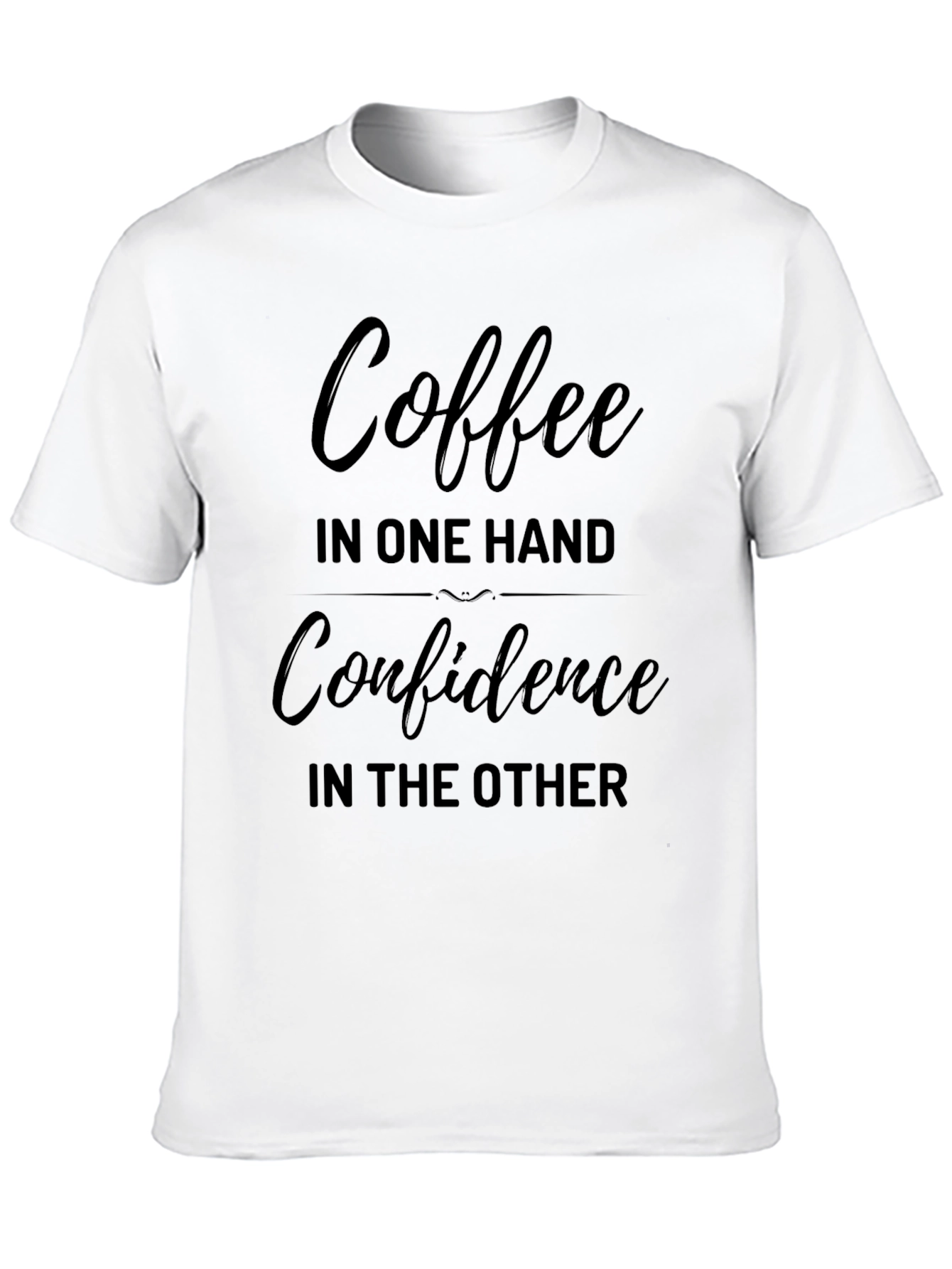 Coffee & Confidence Graphic Tee - Black T-Shirt