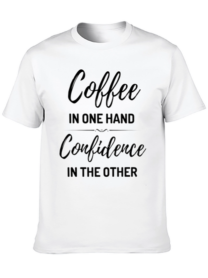 Coffee & Confidence Graphic Tee - Black T-Shirt