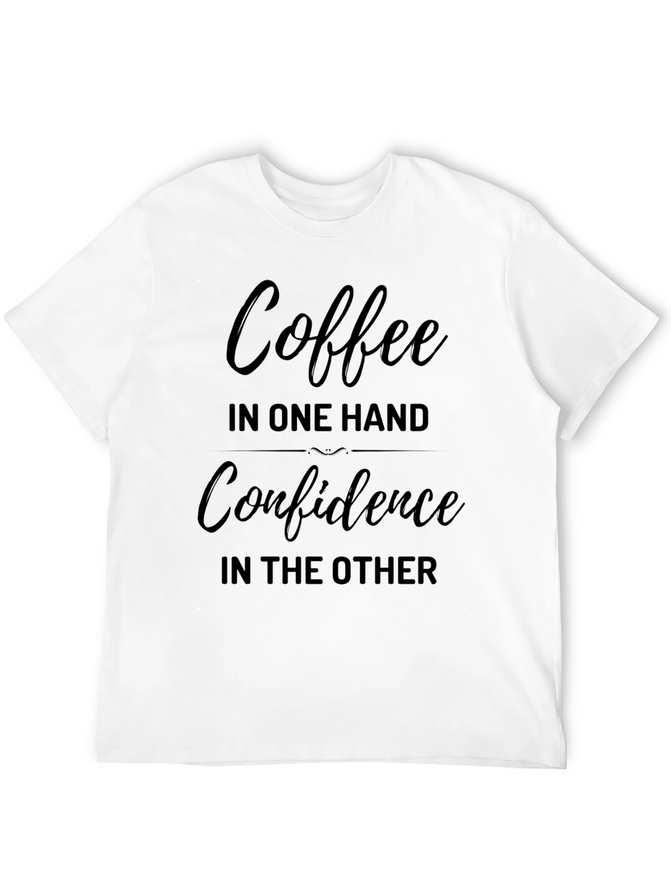 Coffee & Confidence Graphic Tee - Black T-Shirt