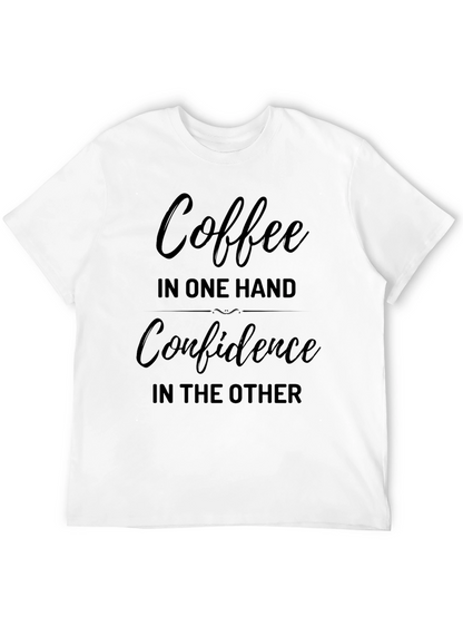 Coffee & Confidence Graphic Tee - Black T-Shirt