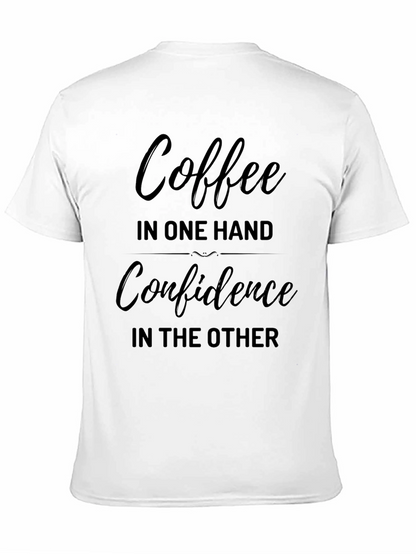 Coffee & Confidence Graphic Tee - Black T-Shirt