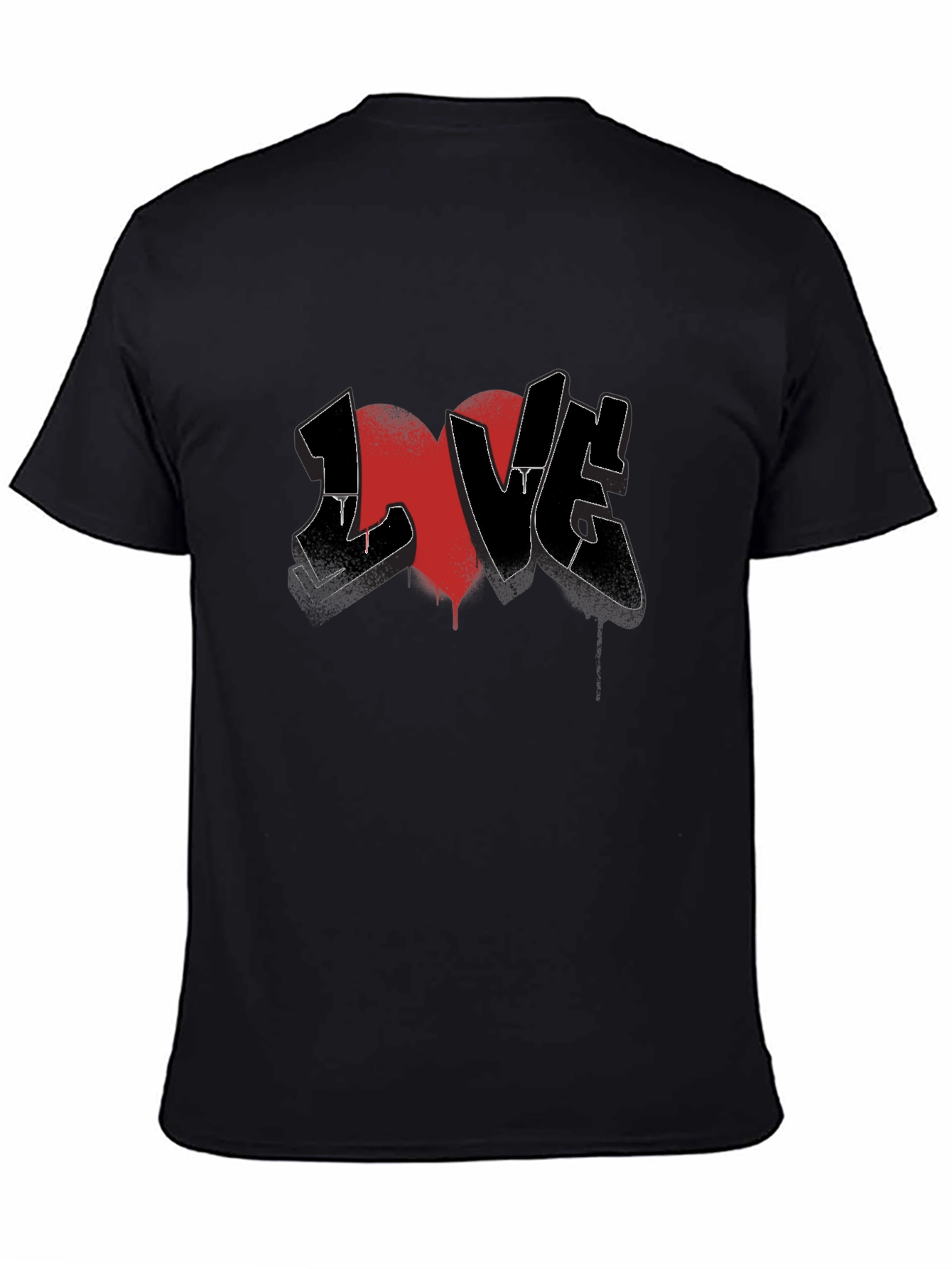 LOVE Graffiti Graphic Tee - Black
