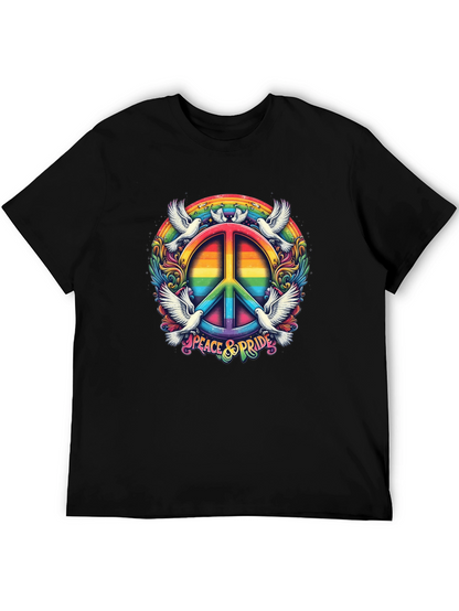 Peace & Pride Rainbow Graphic Tee
