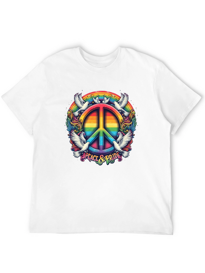 Peace & Pride Rainbow Graphic Tee