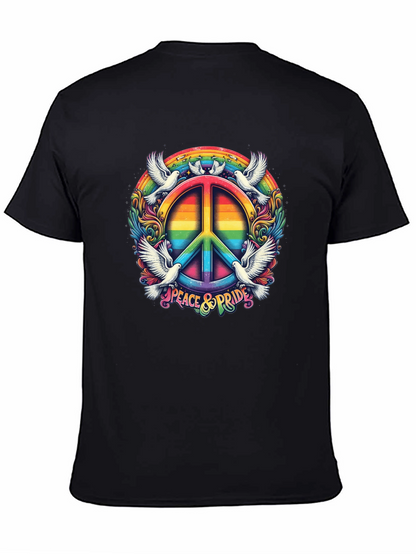 Peace & Pride Rainbow Graphic Tee
