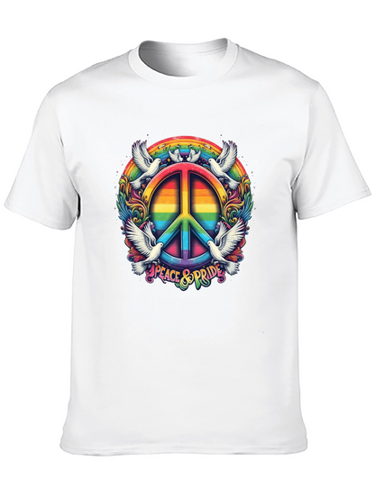 Peace & Pride Rainbow Graphic Tee
