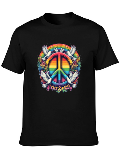 Peace & Pride Rainbow Graphic Tee