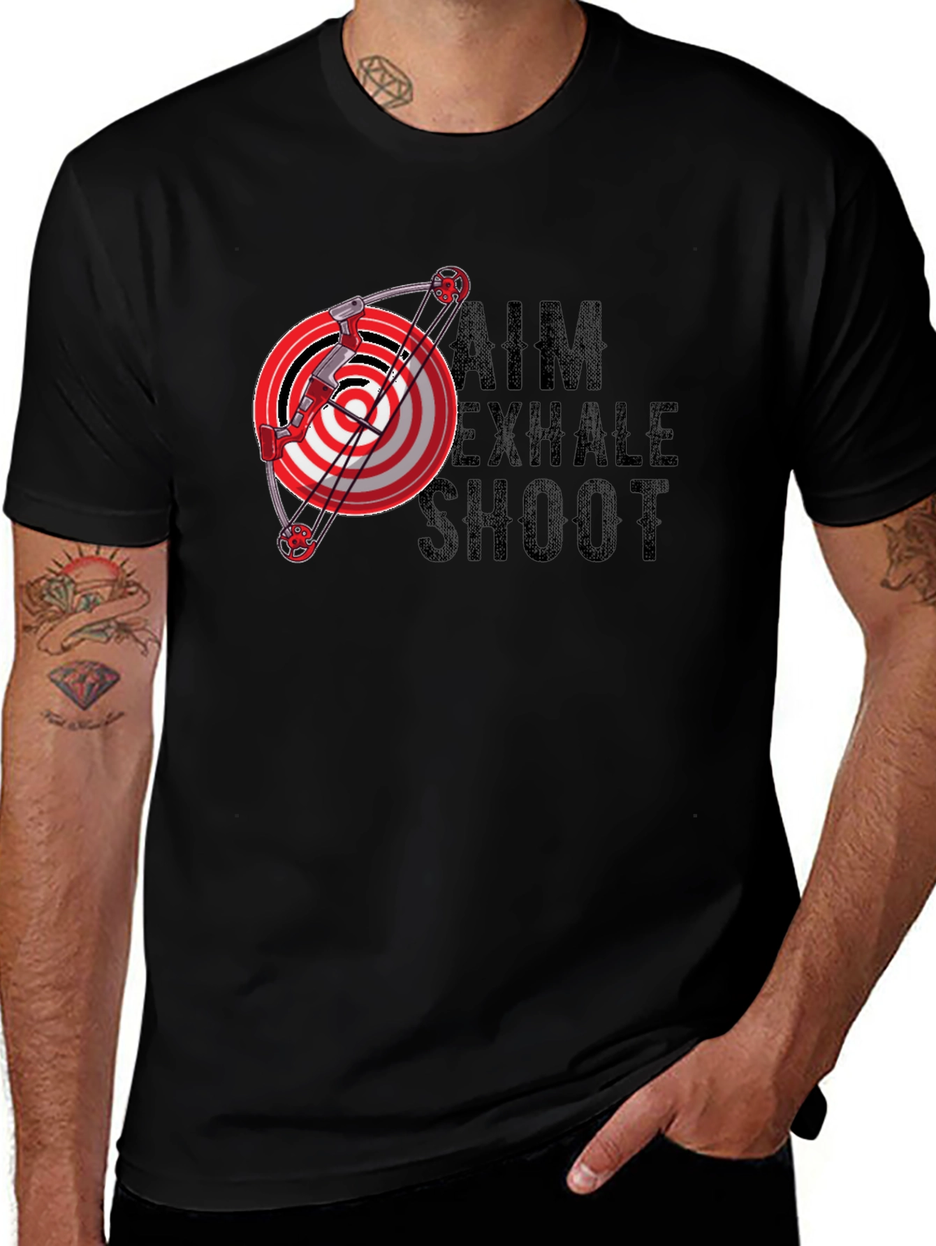Archery Aim Exhale Shoot Graphic T-Shirt