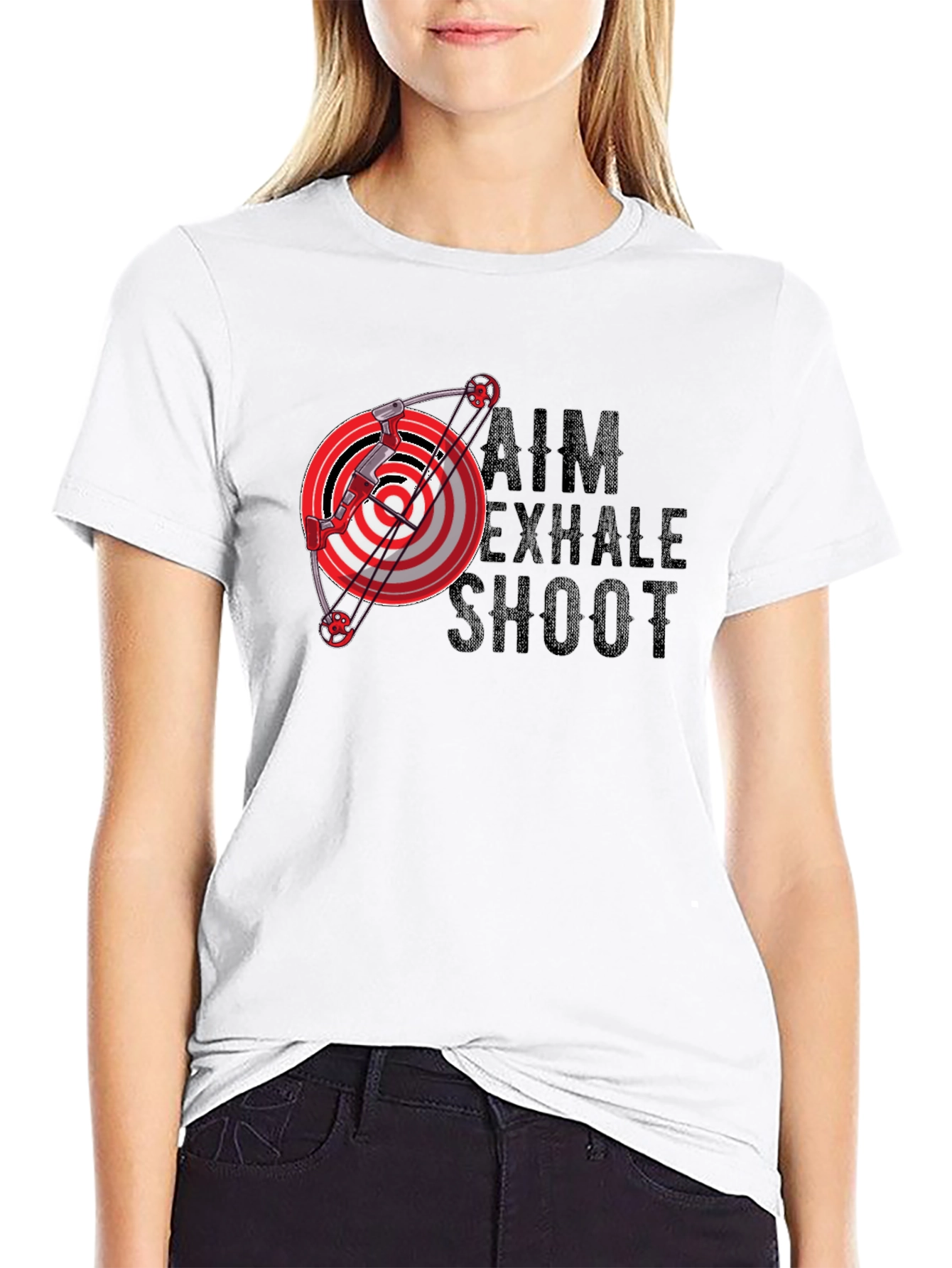 Archery Aim Exhale Shoot Graphic T-Shirt