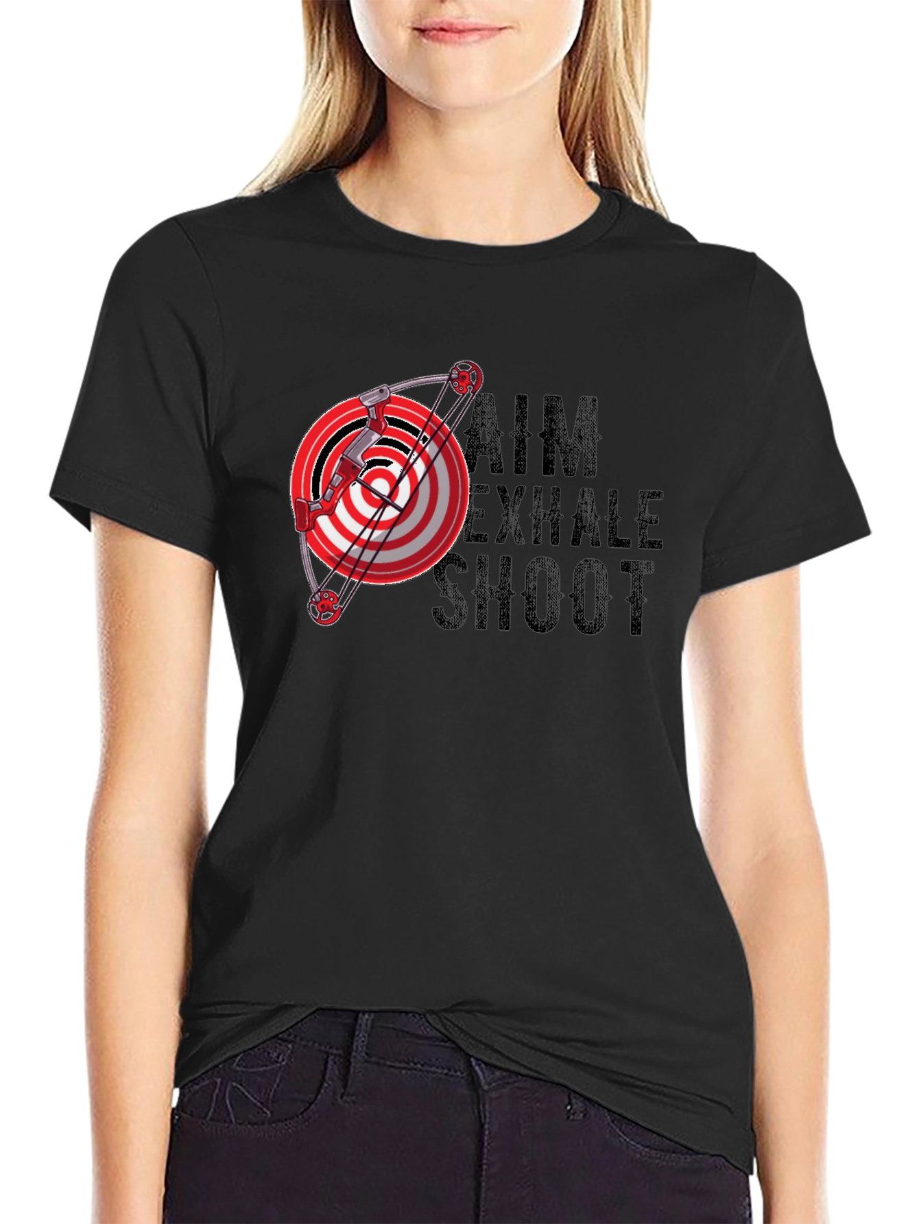 Archery Aim Exhale Shoot Graphic T-Shirt