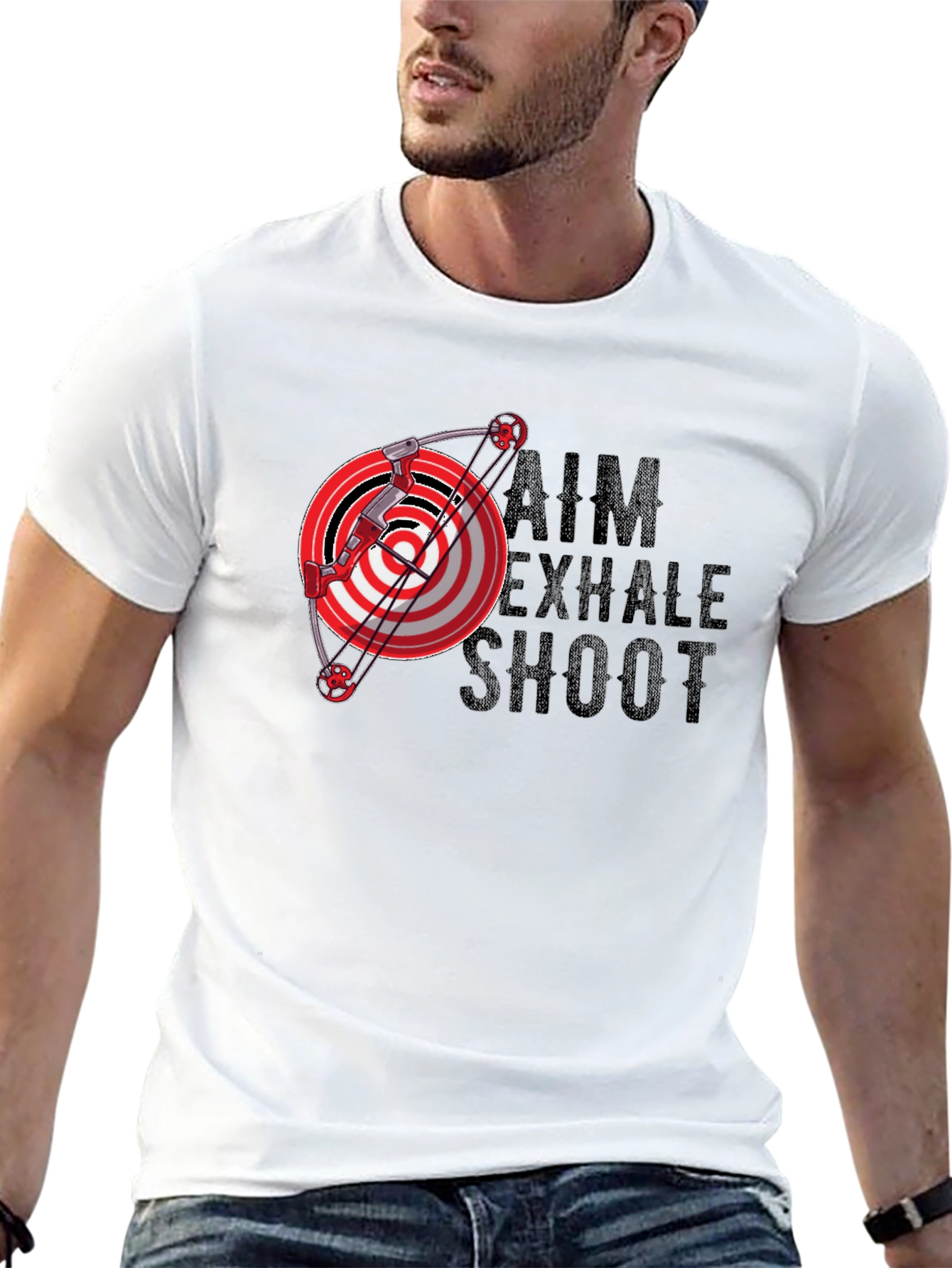Archery Aim Exhale Shoot Graphic T-Shirt