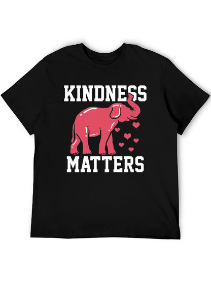 Kindness Matters Elephant Graphic T-Shirt