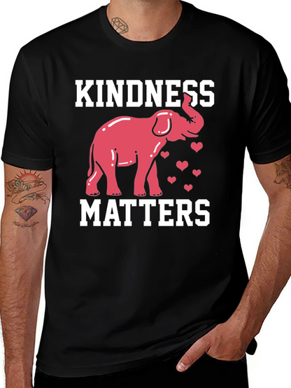 Kindness Matters Elephant Graphic T-Shirt
