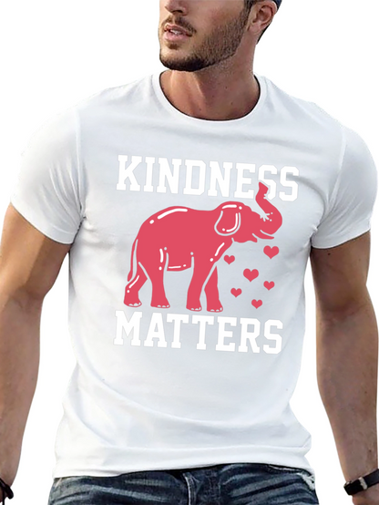 Kindness Matters Elephant Graphic T-Shirt