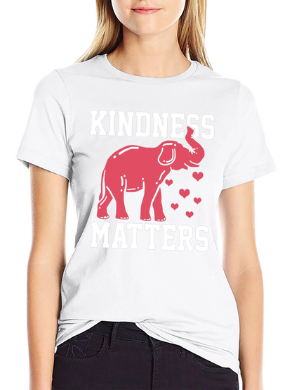 Kindness Matters Elephant Graphic T-Shirt