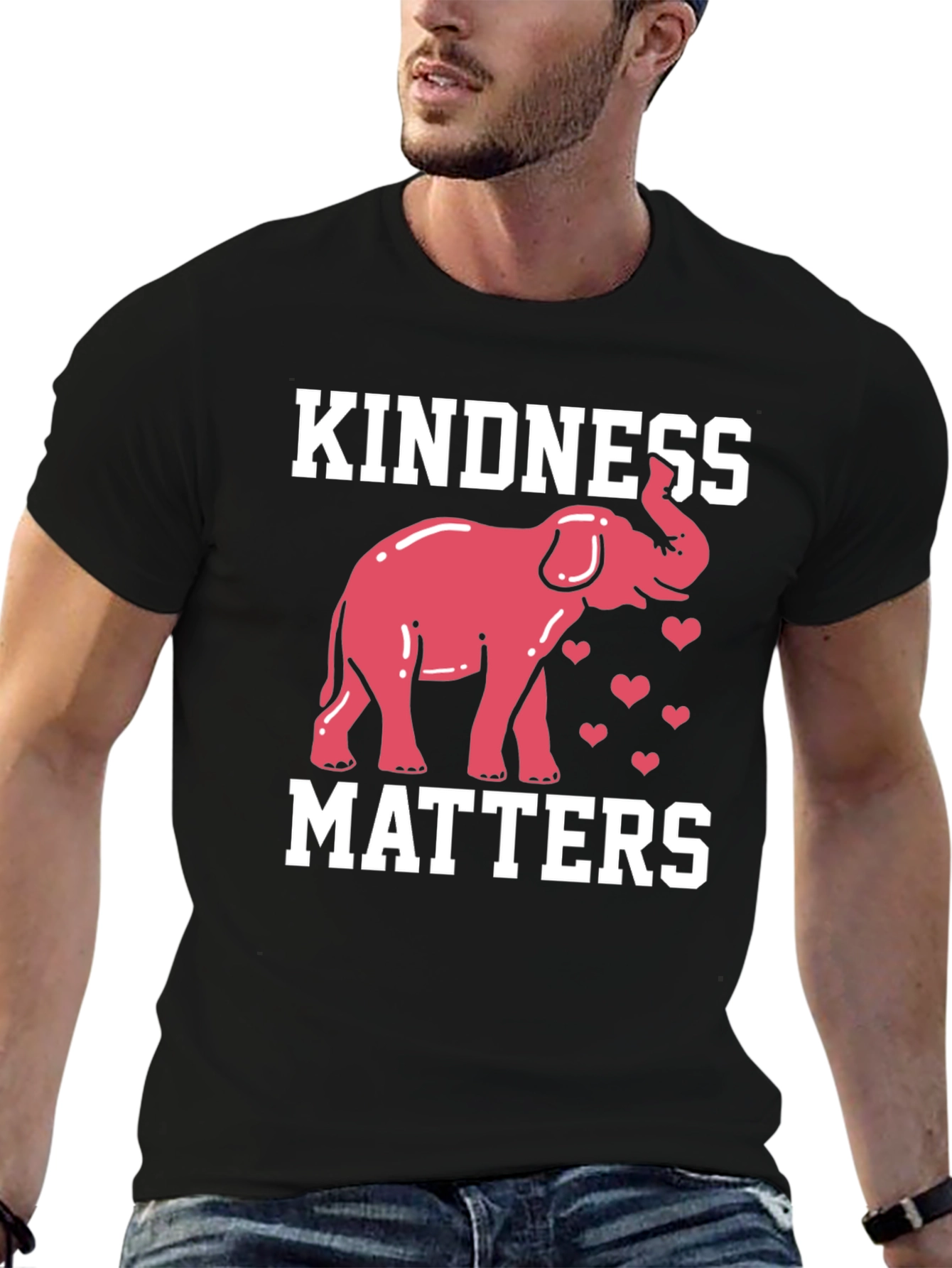 Kindness Matters Elephant Graphic T-Shirt