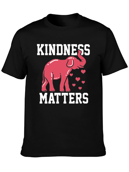 Kindness Matters Elephant Graphic T-Shirt