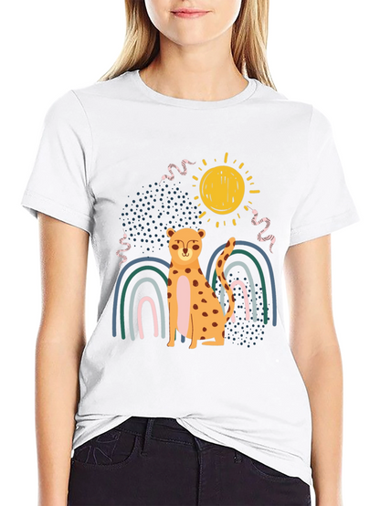 Cheetah Rainbow Graphic Tee