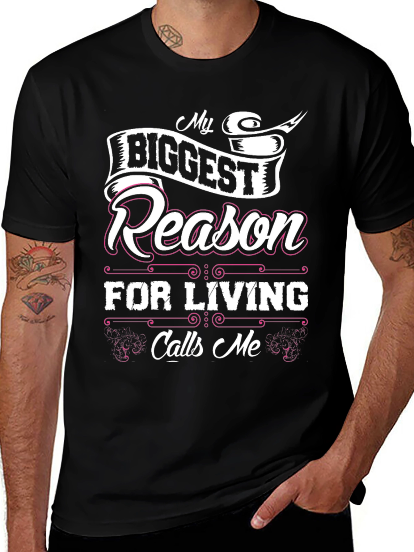My Biggest Reason for Living Black T-Shirt