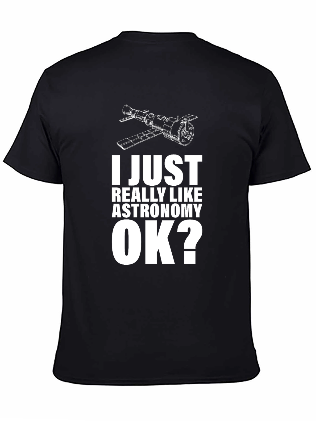 Astronomy Lovers Black Cotton T-Shirt
