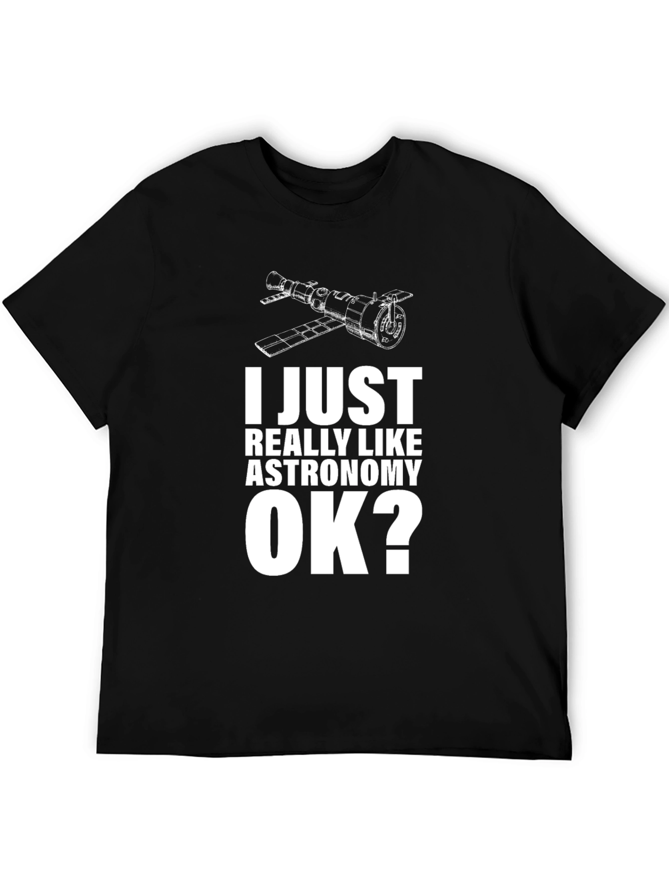 Astronomy Lovers Black Cotton T-Shirt