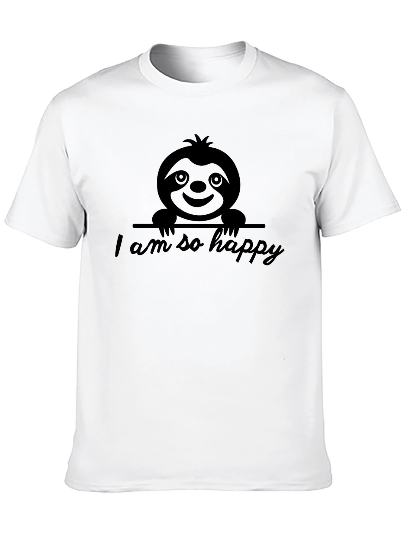 Happy Sloth Graphic Tee - Unisex Cotton T-Shirt