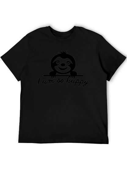 Happy Sloth Graphic Tee - Unisex Cotton T-Shirt