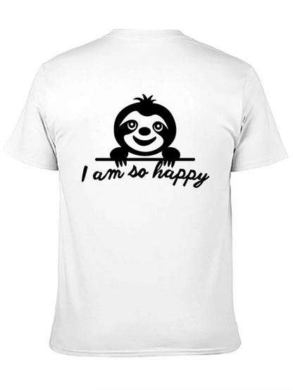Happy Sloth Graphic Tee - Unisex Cotton T-Shirt
