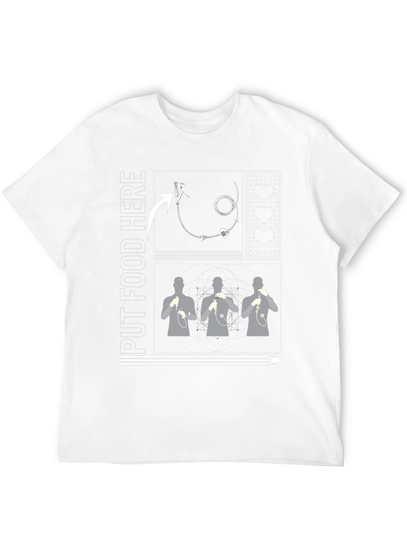 Put Food Here Funny Tube Feeding T-Shirt