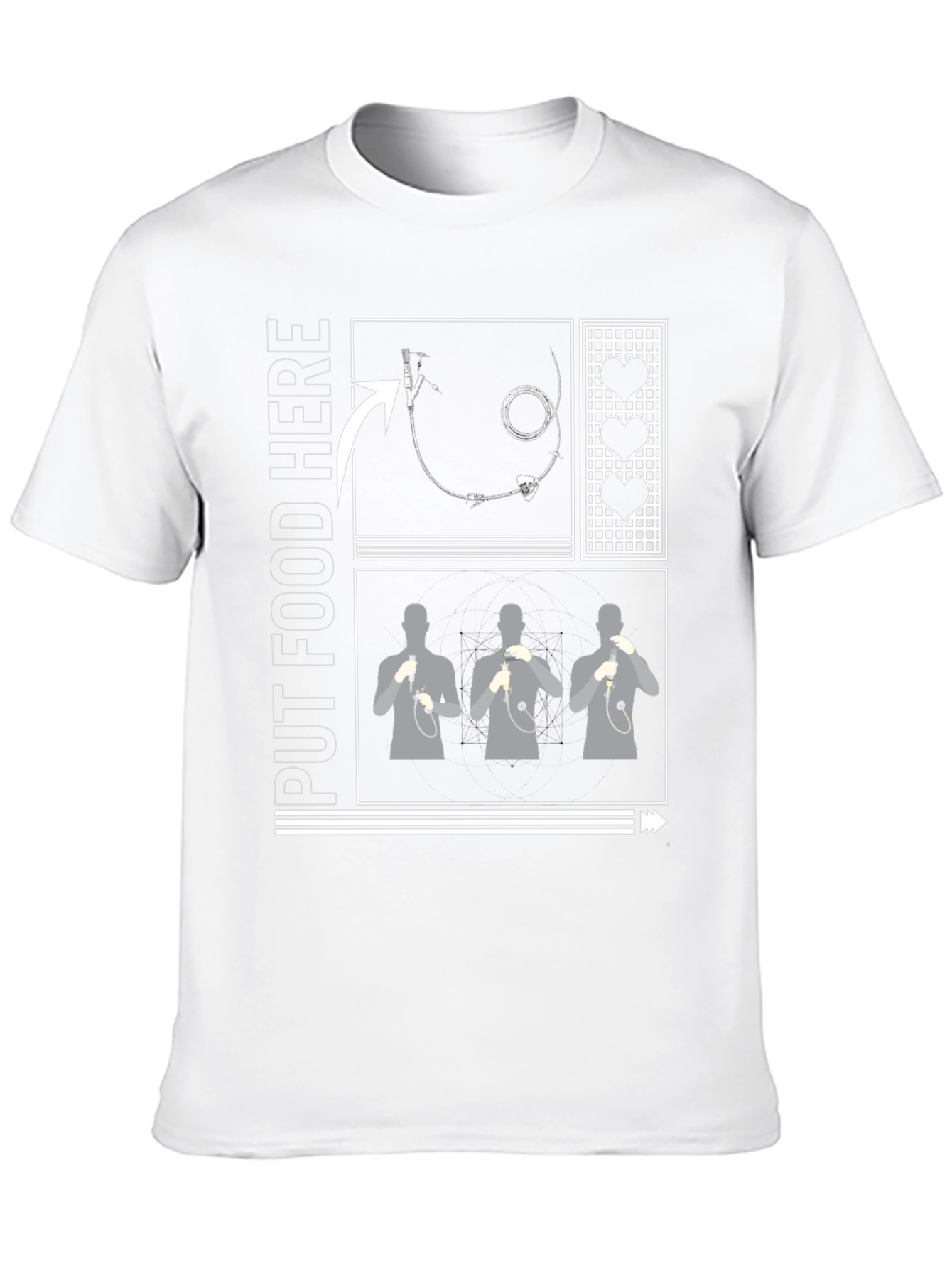 Put Food Here Funny Tube Feeding T-Shirt