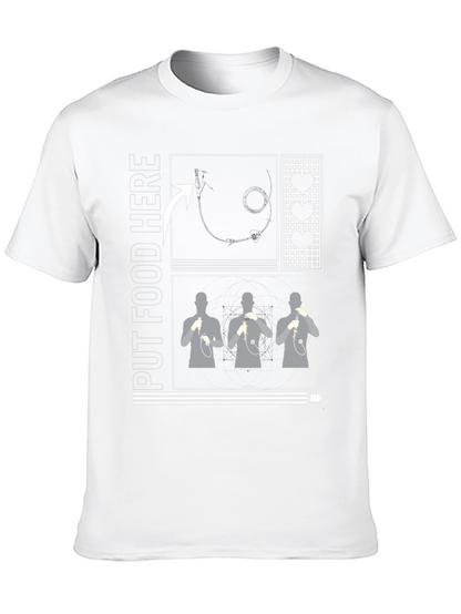 Put Food Here Funny Tube Feeding T-Shirt