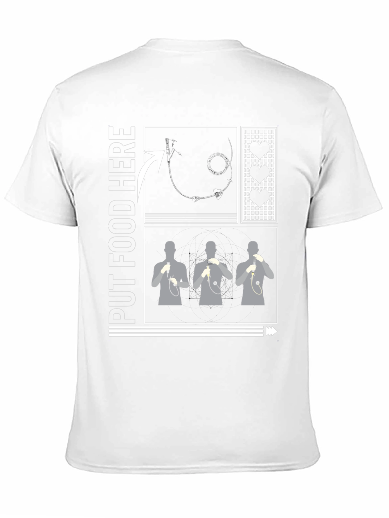 Put Food Here Funny Tube Feeding T-Shirt