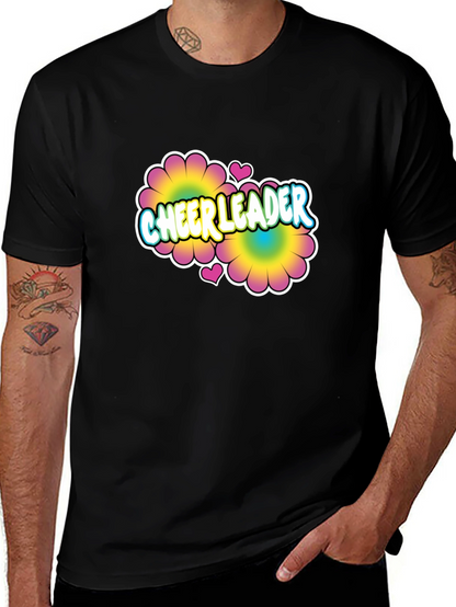 Cheerleader Flower Power Graphic T-Shirt