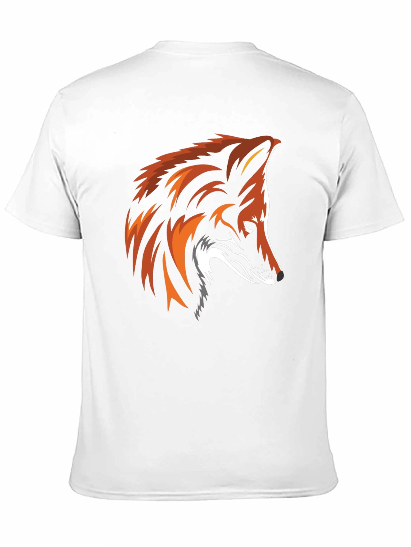 Cool Fox Graphic Print Black T-Shirt