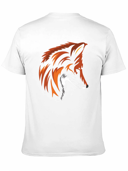 Cool Fox Graphic Print Black T-Shirt