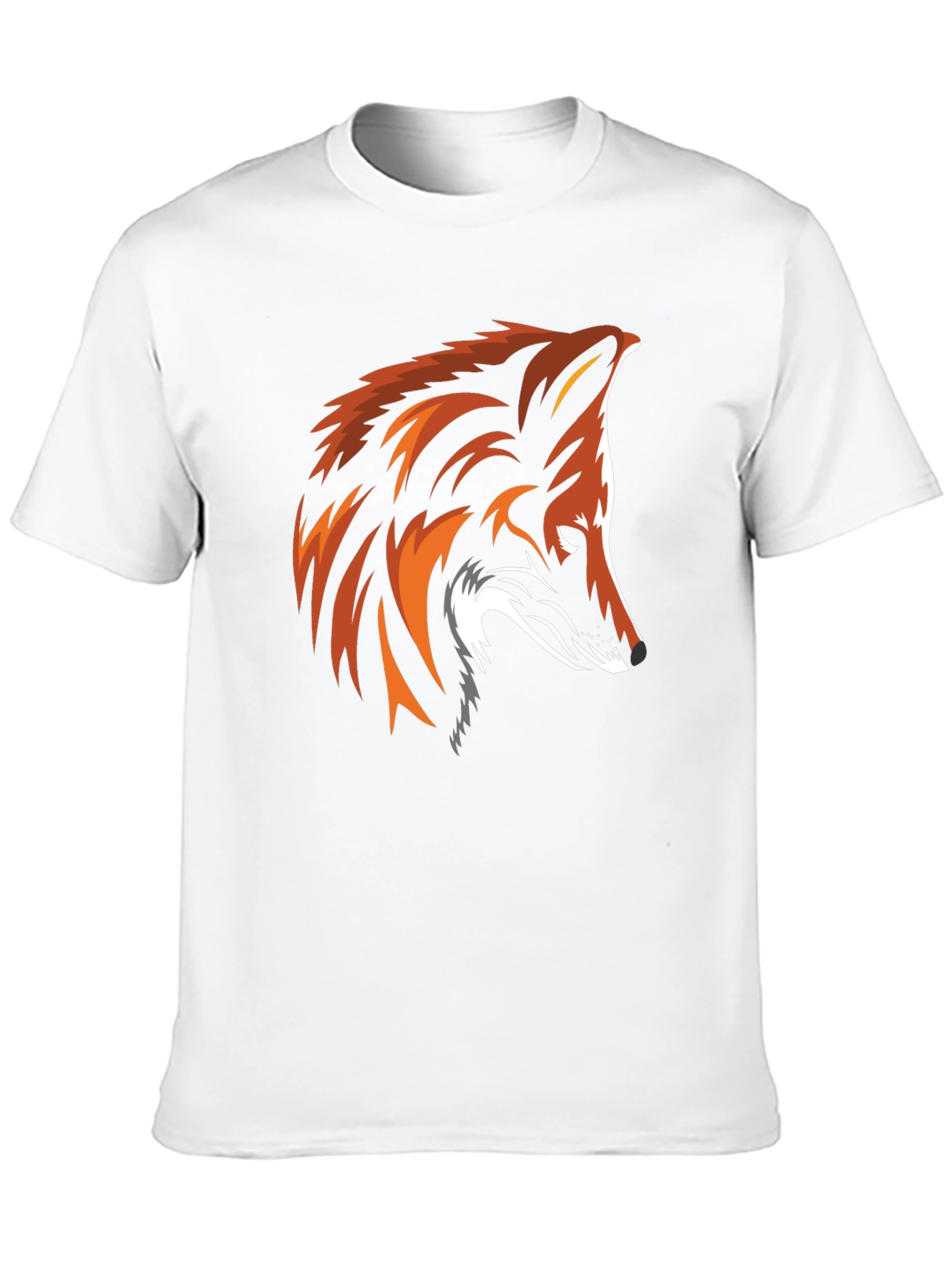 Cool Fox Graphic Print Black T-Shirt