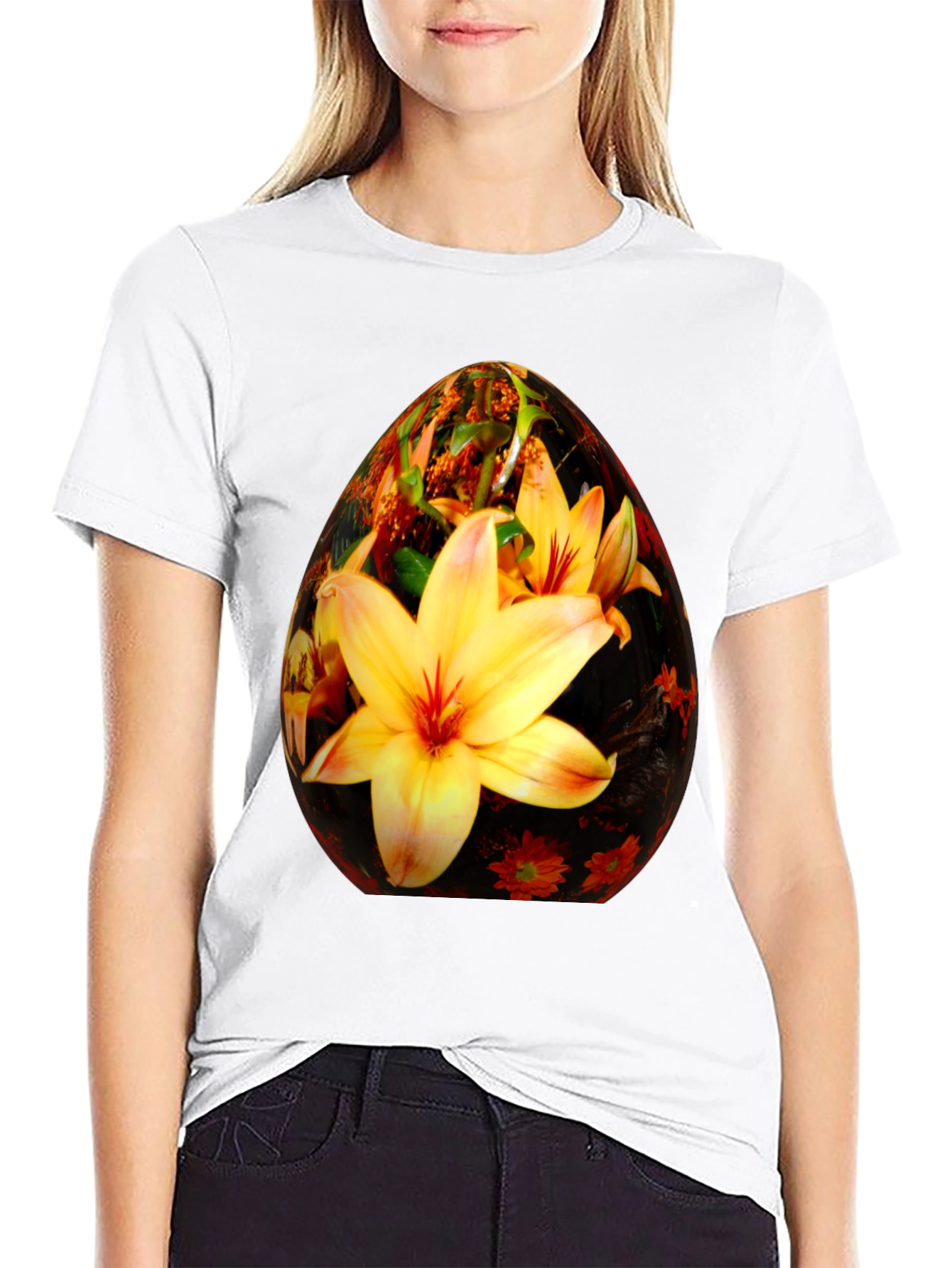Floral Easter Egg Graphic Tee
