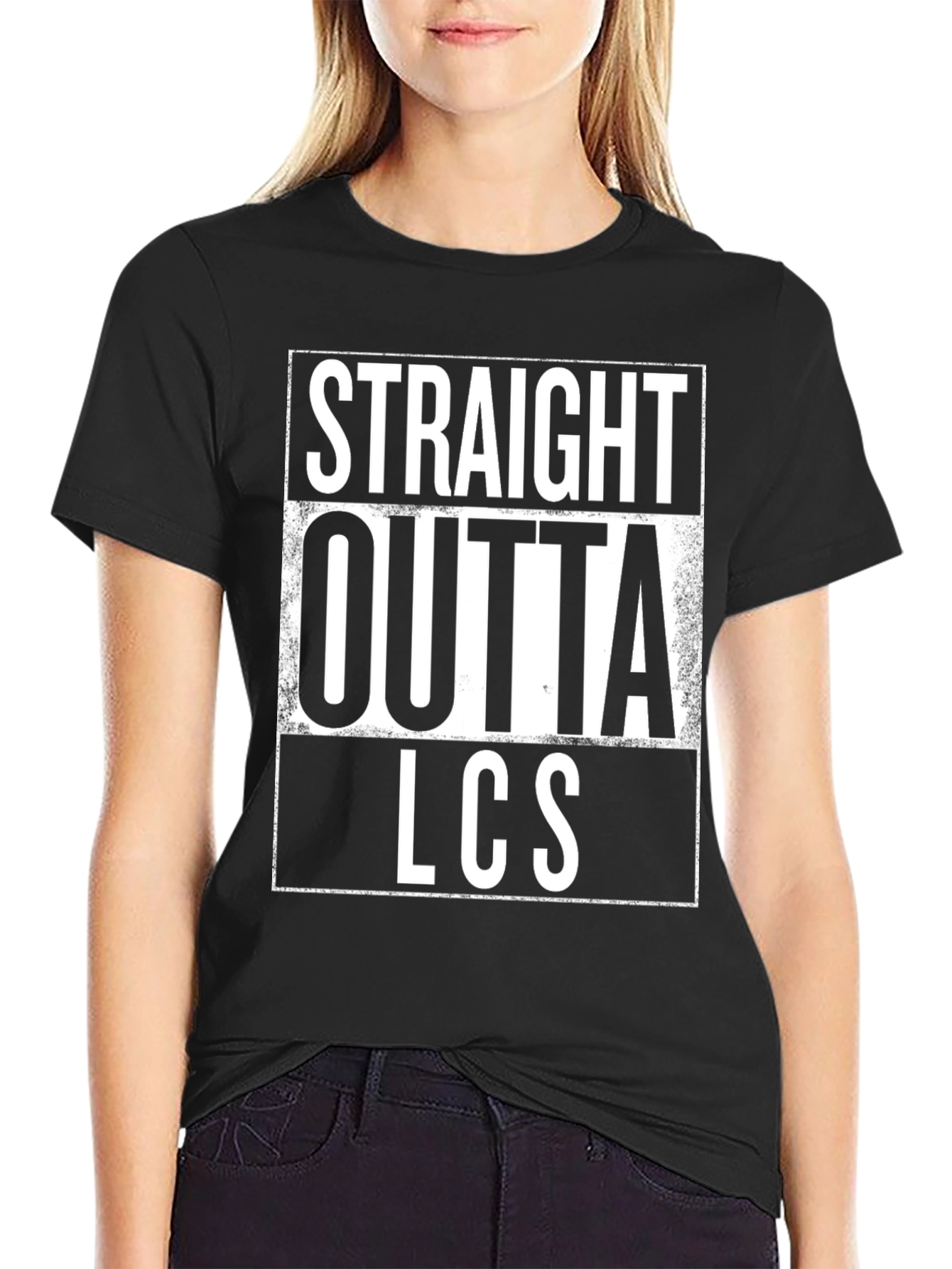 Straight Outta LCS Black T-Shirt