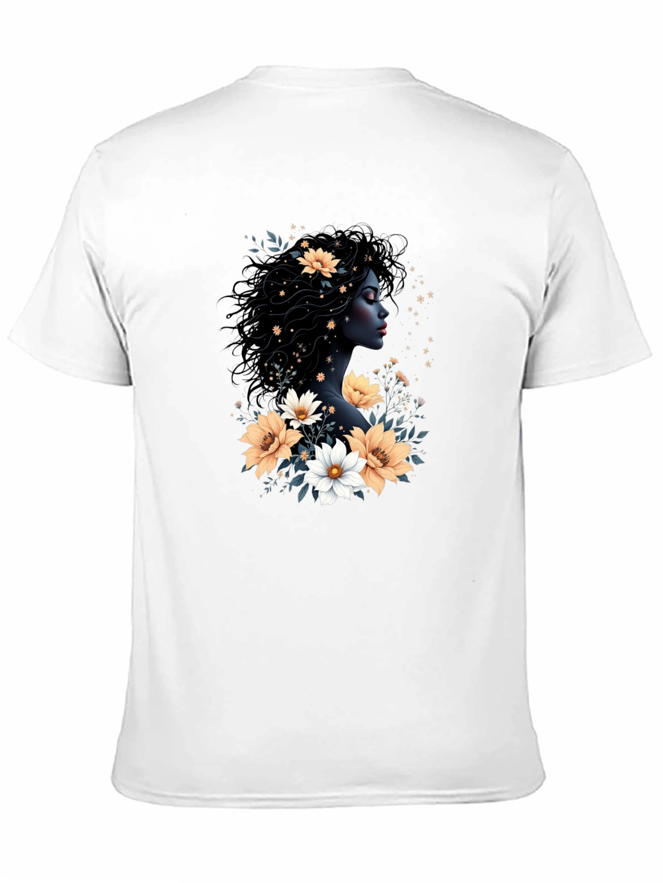 Floral Goddess Black T-Shirt