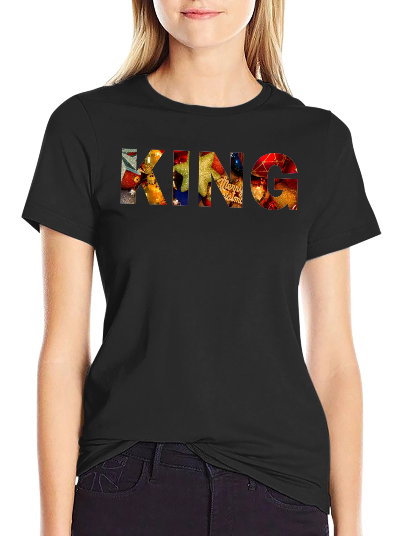 King Christmas Ornament Graphic Tee