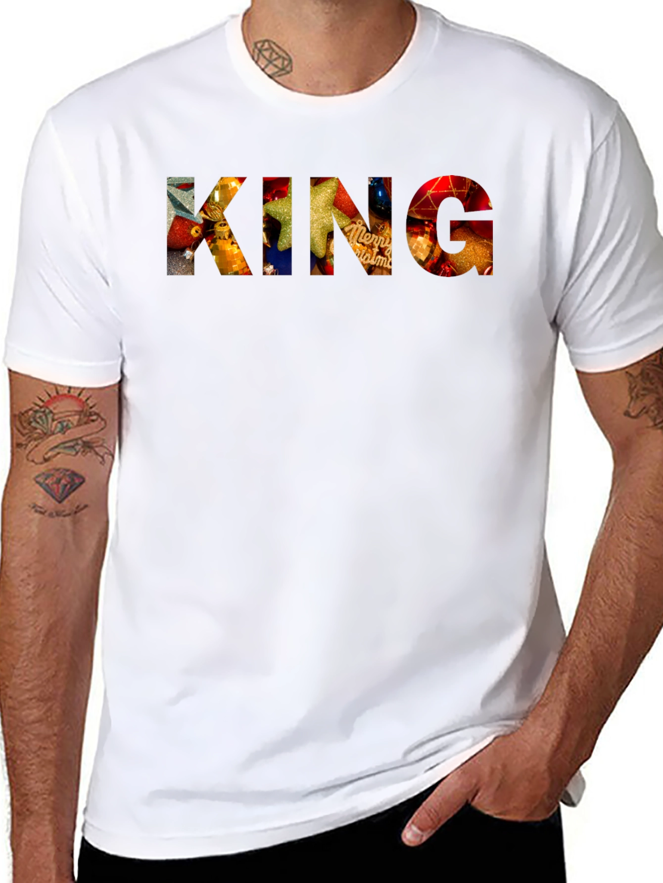 King Christmas Ornament Graphic Tee